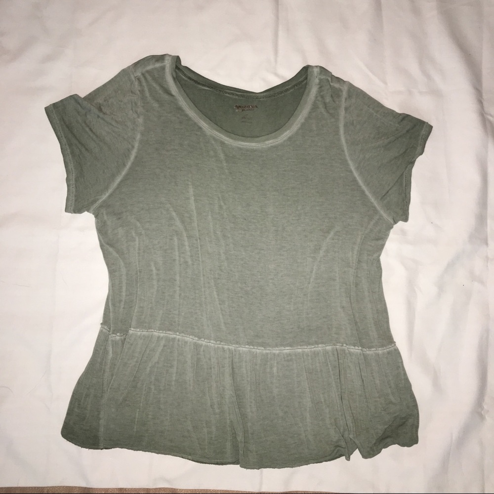 Arizona Green Peplum Tee